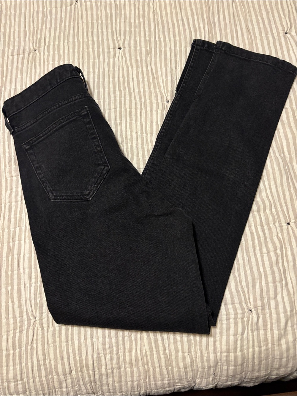 Gianni Bini Women’s SZ 28 Black Denim Jeans with Side Slit at bottom